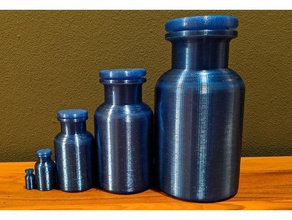boticário frascos recipientes acessórios do banheiro casa de banho organizador garrafa recipiente jar tampa frasco armazenamento 3d print model - Mito3D