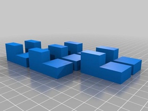 puzzle 7a+1b puzzles 3d math openscad 3d print model - Mito3D