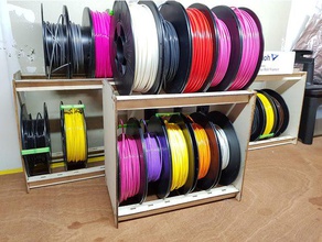 filament spool storage system 3d printer accessories holder spoolholder 3d print model - Mito3D