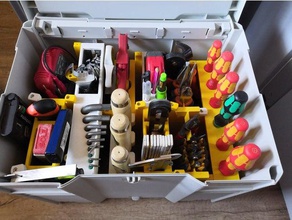 toolbox sistema systainer fissaggio a parete strumento di supporto organizzazione casella degli strumenti montaggio 3d print model - Mito3D