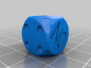 my customized dice- text classic dots dice 3d print model - Mito3D