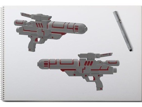 uzay komünist - mech plazma tüfeği el oyuncaklar ve oyunlar 40k masa üstü tau wh40k 3d print model - Mito3D