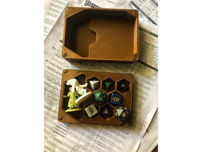 large mini dice tray box d&d dungeons dragons miniature miniatures pathfinder rpg tabletop 3d print model - Mito3D
