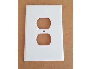 customized wally - jumbo duplex wall plate household electrical outlet cover 3d print model - Mito3D