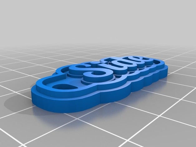 côté de porte-clés personnalisé 3D print model - Mito3D