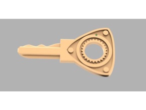 wankel cabinet key s23w model keychains 3d print model - Mito3D