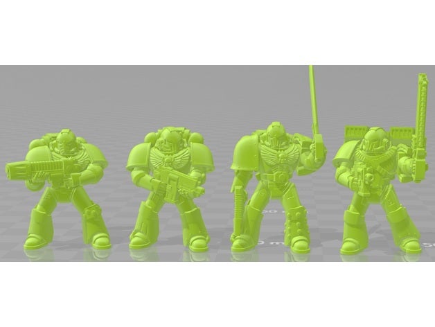 l'espace marins personnes 28mm 40k space marine warhammer wh40k 3D print model - Mito3D