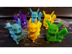 posable low-poly pikachu toys & games articulated figure figurines pokemon figures toy 3d print model - Mito3D