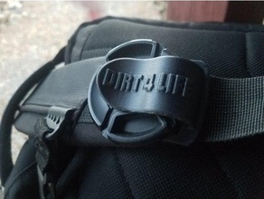 obiettivo della fotocamera clip la da cintura fotocamera, tappo dell'obiettivo coperchio del titolare di protezione 3d print model - Mito3D