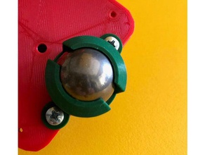 la bola rueda viejo ratón de 19mm robótica pelota cortina carril parada tren tapón el robot 3d print model - Mito3D