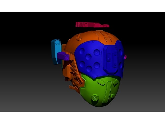 travma doktor kask takım kostüm cyberpunk 2077 ekibi 3D print model - Mito3D