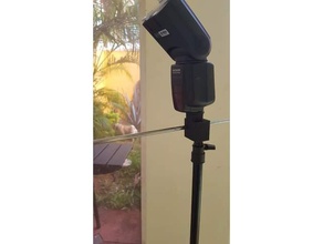 camera flash & umbrella holder hot shoe curtain rail stop stopper 3d print model - Mito3D