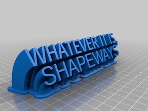 my customized sweeping name plate 2 lines fonts remix signs & logos 3d print model - Mito3D