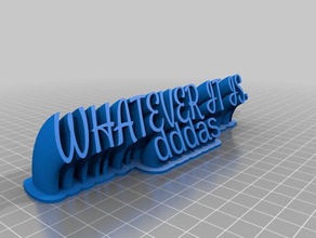 my customized sweeping name plate 2 lines fonts remix signs & logos 3d print model - Mito3D