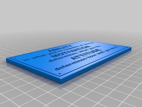 ability plaque signs & logos custom quote quotes 3d print model - Mito3D