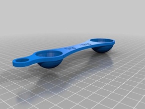 my customized measuring spoon scoop one two ended 5gr+10gr 3d print model - Mito3D