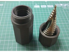 stepper drill bit container tool holders & boxes 3d print model - Mito3D