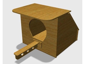 lasercut birdhouse animals curtain rail stop stopper 3d print model - Mito3D