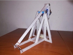 trabucco da scrivania mechanical toys curtain rail stop stopper trebuchet 3d print model - Mito3D
