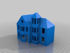 casa de estilo vitoriano 2 edifícios e estruturas arquitetura n escala 3d print model - Mito3D