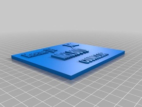 name plate keene signs & logos curtain rail stop stopper 3d print model - Mito3D