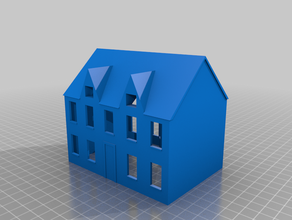 victorian house 3 buildings & structures architecture n scale 3d print model - Mito3D