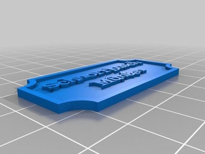 minha placa de identificação personalizado 2 linha decoração 3d print model - Mito3D