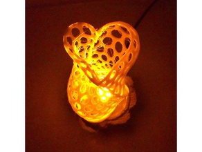 table deco lamp heart art design lampshade usb 3d print model - Mito3D