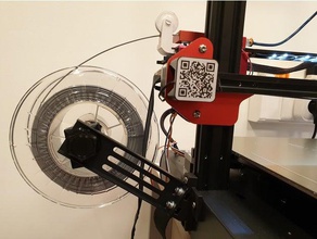 cr-10s pro filament holder side spool mount 3d printer accessories 10s cr10s creality guide 3d print model - Mito3D
