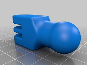 gopro montage de la sphère d'un diamètre 17 sport et loisirs rail rideau arrêter bouchon 3d print model - Mito3D