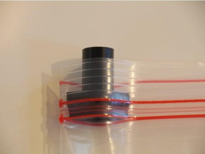 la boca de succión adaptador bolsas para el congelador cocina y comedor en tubo vacío ziploc 3d print model - Mito3D