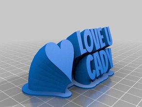 love u cady office personalizado 3d print model - Mito3D