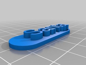 meine cusantstomized Namensschild santa Schlüsselanhänger kundengebundene 3d print model - Mito3D