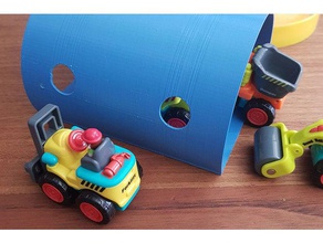 tunel juguete brinquedos de construção cortina trilho paragem comboio rolha 3d print model - Mito3D