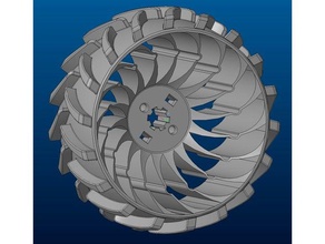 robomow wheel right - spp7021a outdoor & garden airless tyre wheels antrieb loopo rad reifen wolf garten 3d print model - Mito3D