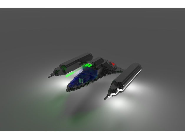 xs1-multi function starship vehicles pixel ship space spaceship voxel 3D print model - Mito3D