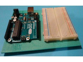 arduino prototipo de la placa partes uno breadboard 3d print model - Mito3D