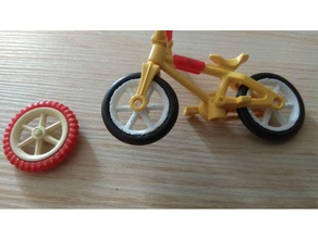 compatible jante de la roue playmobil vélo bmx jouets & accessoires jeux vélos 3d print model - Mito3D