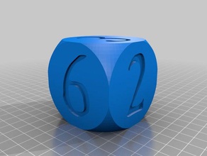 morestrong d6 Würfel 3d print model - Mito3D