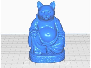 chat bouddha collection des animaux sculptures animal le buste cat chats remix la statue 3d print model - Mito3D
