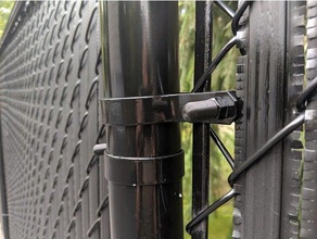 Kette link Zaun bolt threaded plug outdoor & Garten Vorhang Gardinenschiene Vorhang-Bahn-Haltestelle Vorhang-schiene stopper 3d print model - Mito3D