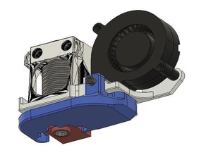 mpsm 5015-Gebläse-duct-Teil Kühler uswr null-offset e3dv6 montieren 3d print model - Mito3D