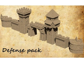medieval tabletop kickstarter wallpack sample interlockable castle wall buildings & structures dungeons dragons 3d print model - Mito3D