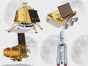 pragyan rover - chandrayaan ii physics & astronomy diy herambmakerlab india isro moon 3d print model - Mito3D