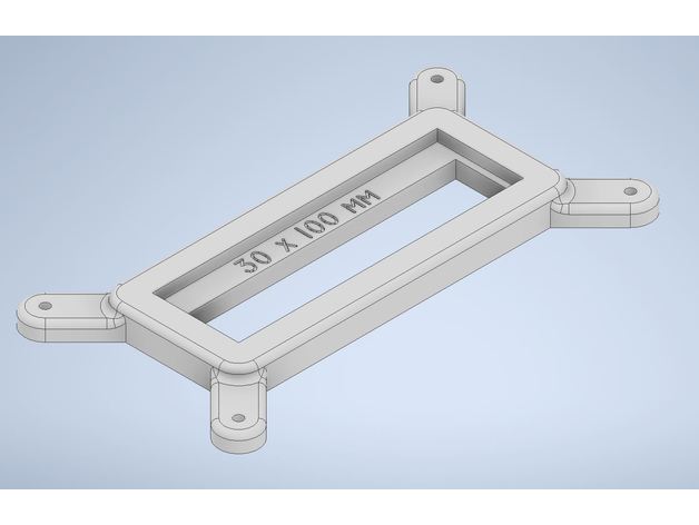 30 x 100 mm platinenhalter frame 3D print model - Mito3D