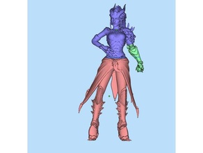 symmetra demon dragon skin cuted fixed print people 3dmodel abs dlp fdm game girl lcd moba overwatch pla ready sexy 3d print model - Mito3D