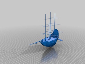 rls legacy non official 3d printing barco boat del legado lrs planet planeta tesoro treasure 3d print model - Mito3D