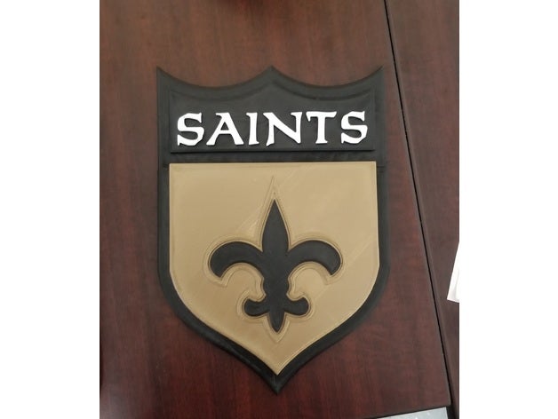 new orleans saints shield logo signs & logos football neworleans 3D print model - Mito3D