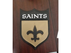 les new orleans saints logo du bouclier signes et logos de football neworleans la nouvelle-orléans - orléans 3d print model - Mito3D