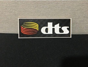 dts sinal pode até 4 cores sinais e logotipos o áudio cinema em casa home theater 3d print model - Mito3D